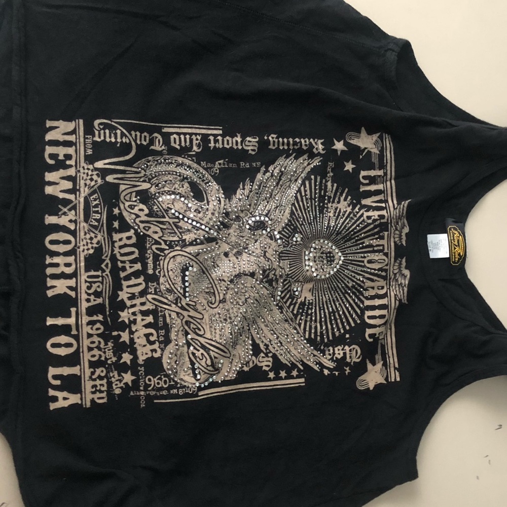 Bling riders Tank top with flared sides